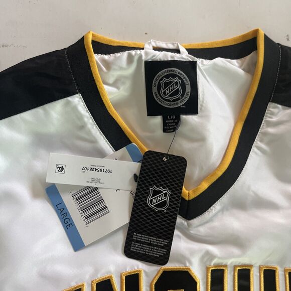 Pittsburgh Penguins V Neck Pullover Embroidered Lettering Men's Large - Picture 4 of 6